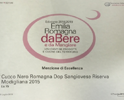Cucco Nero Romagna DOP Sangiovese Riserva Modigliana 2015