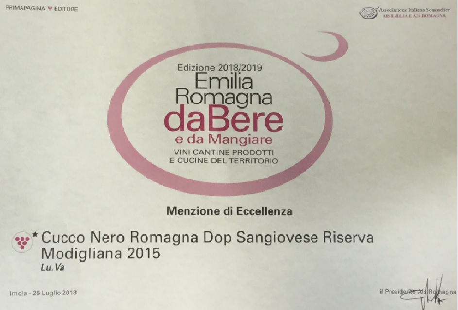 Cucco Nero Romagna DOP Sangiovese Riserva Modigliana 2015